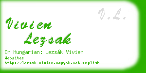 vivien lezsak business card
