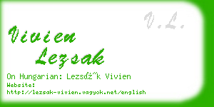 vivien lezsak business card